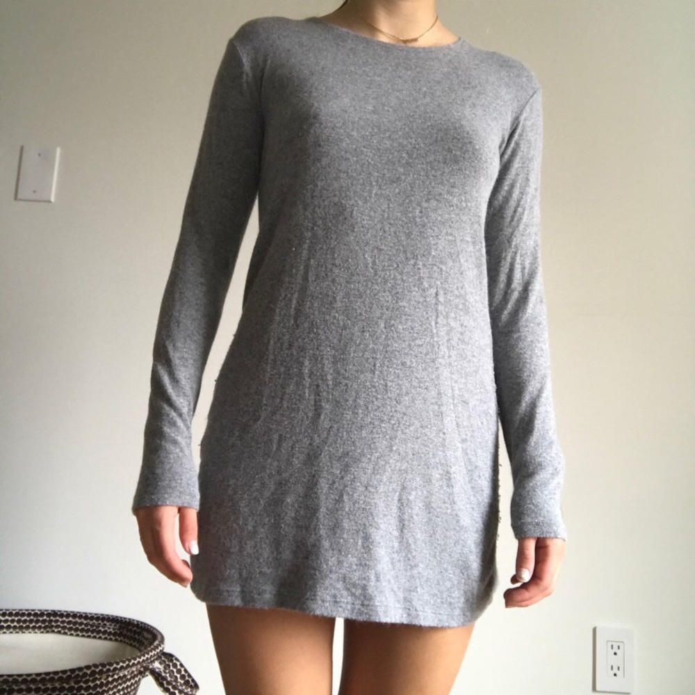 brandy melville grey sweater dress